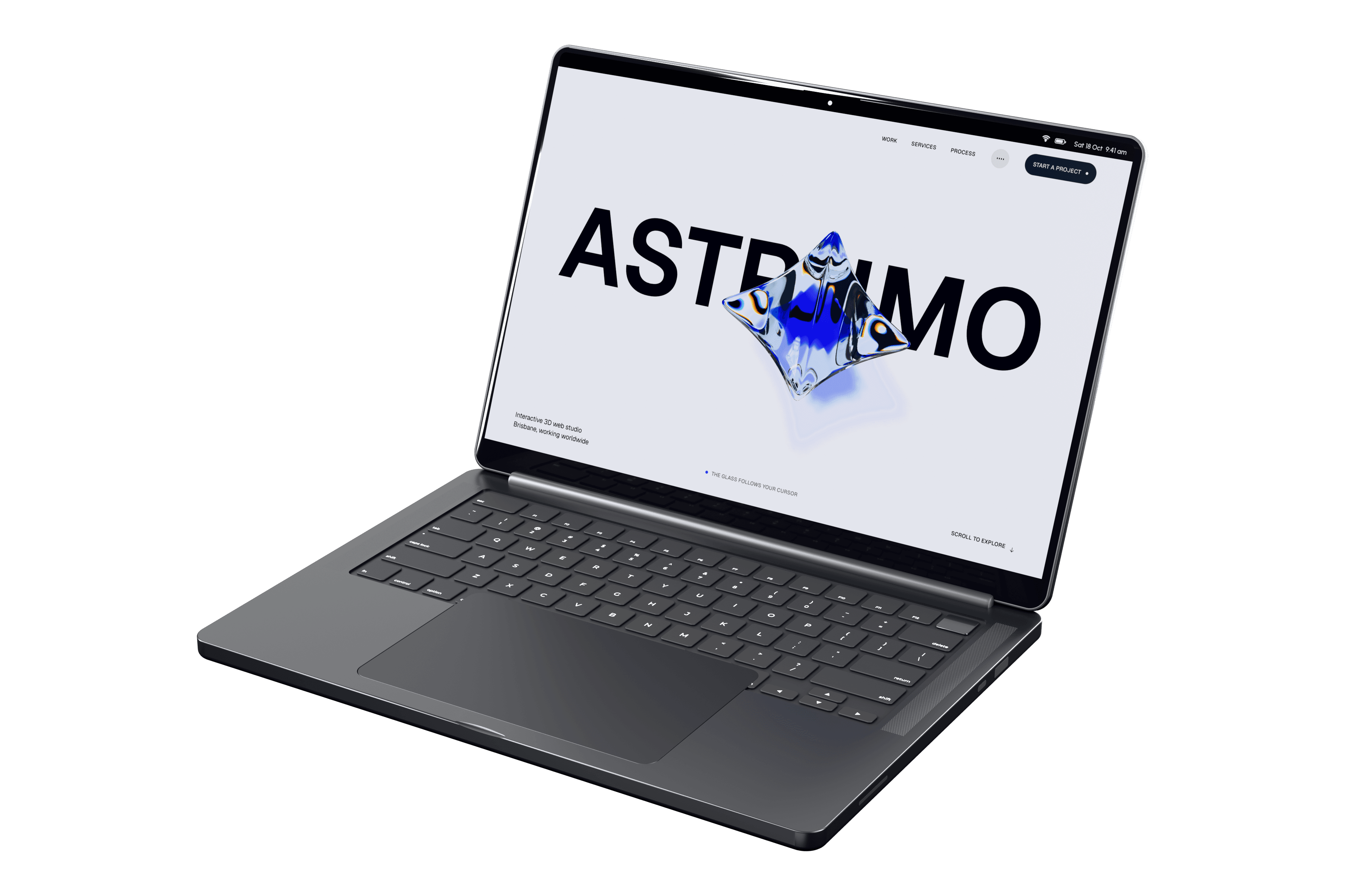 Laptop showing a website we built