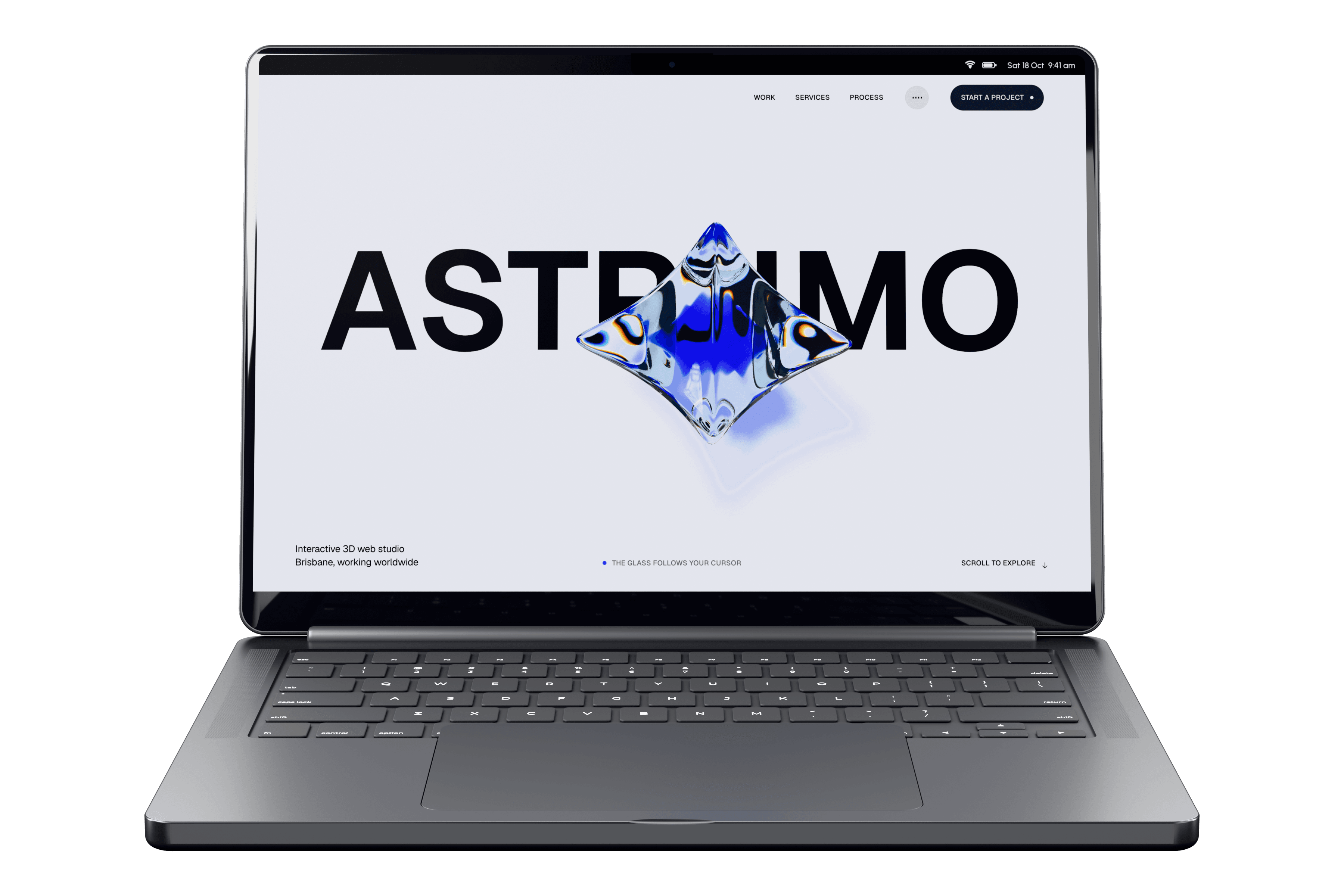 Laptop showing a client website we built