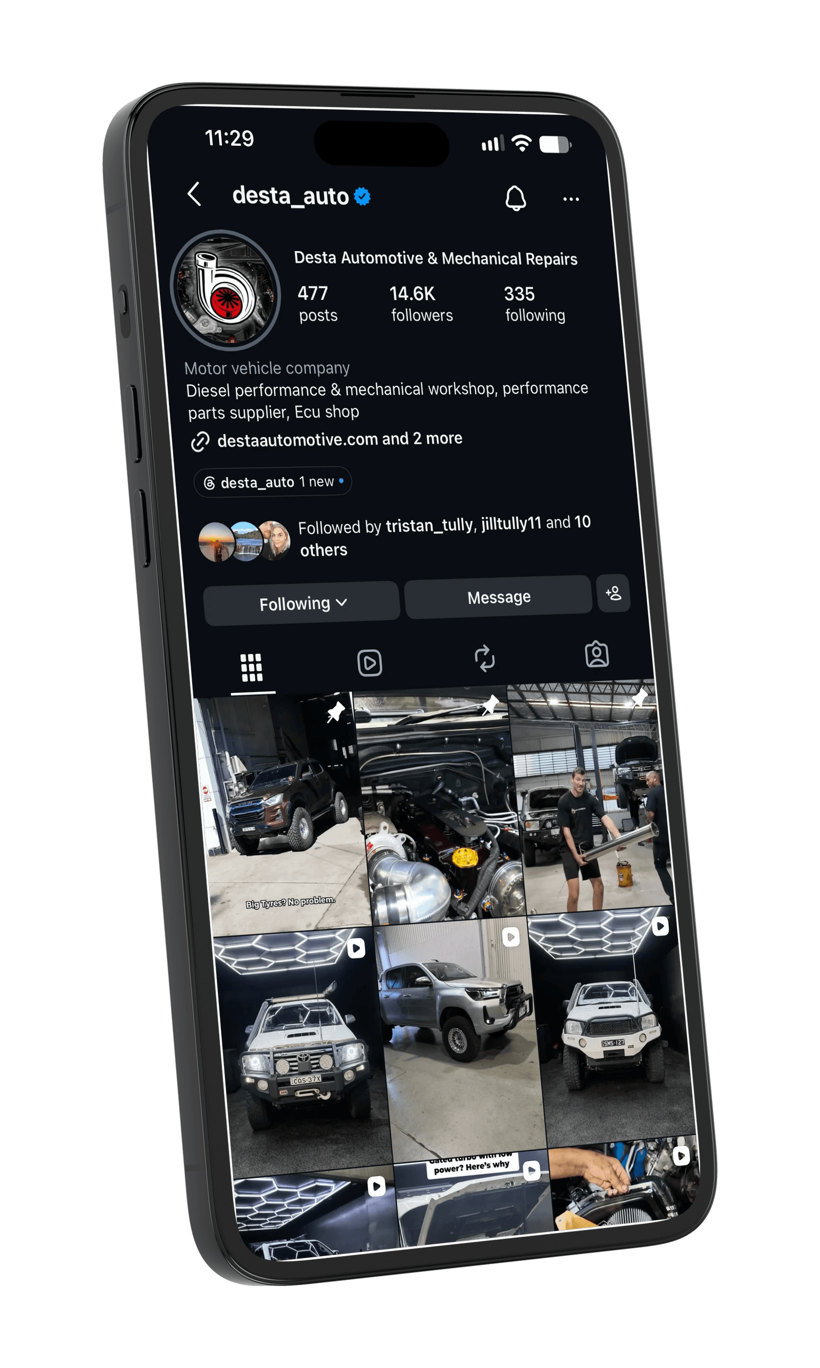 The desta_auto Instagram profile: 477 posts and 14.6K followers